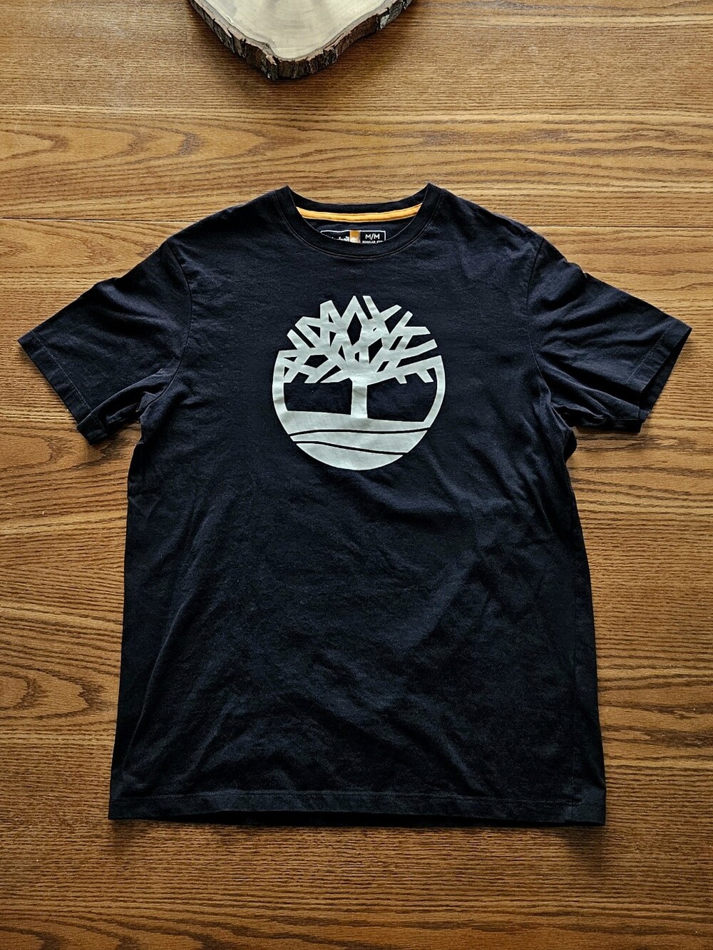 Timberland Men's Stacked Logo Graphic T-Shirt Black - Size M